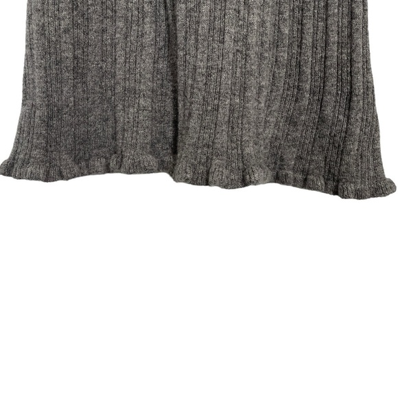 Paige Grey 100% Cashmere Turtleneck Sweater Wide Ribbing Lettuce Hem/Cuffs Sz S - Picture 10 of 15